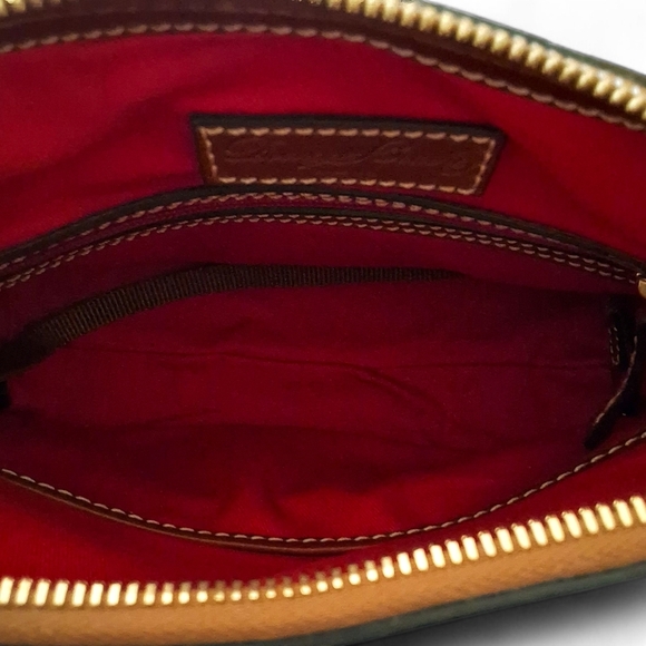 Dooney & Bourke Florentine Small Cameron Satchel Green w/ Leather Rose Charm - Picture 11 of 14